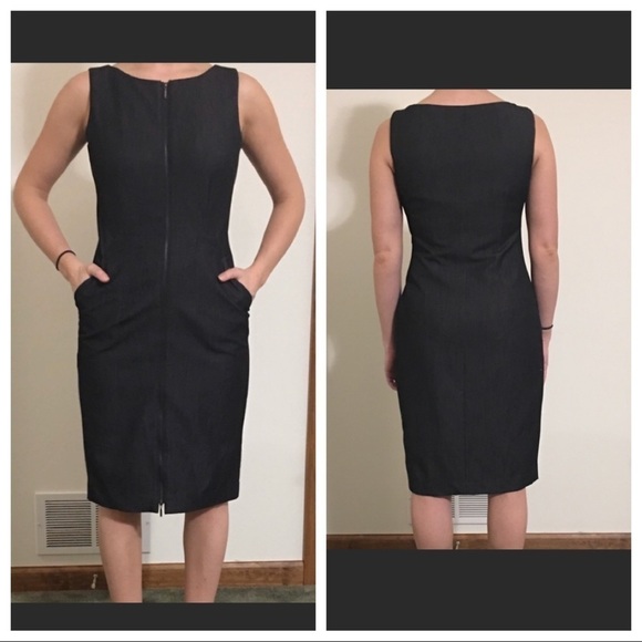CALVIN KLEIN Sexy Zip Up Sheath Dress EUC - Picture 1 of 7